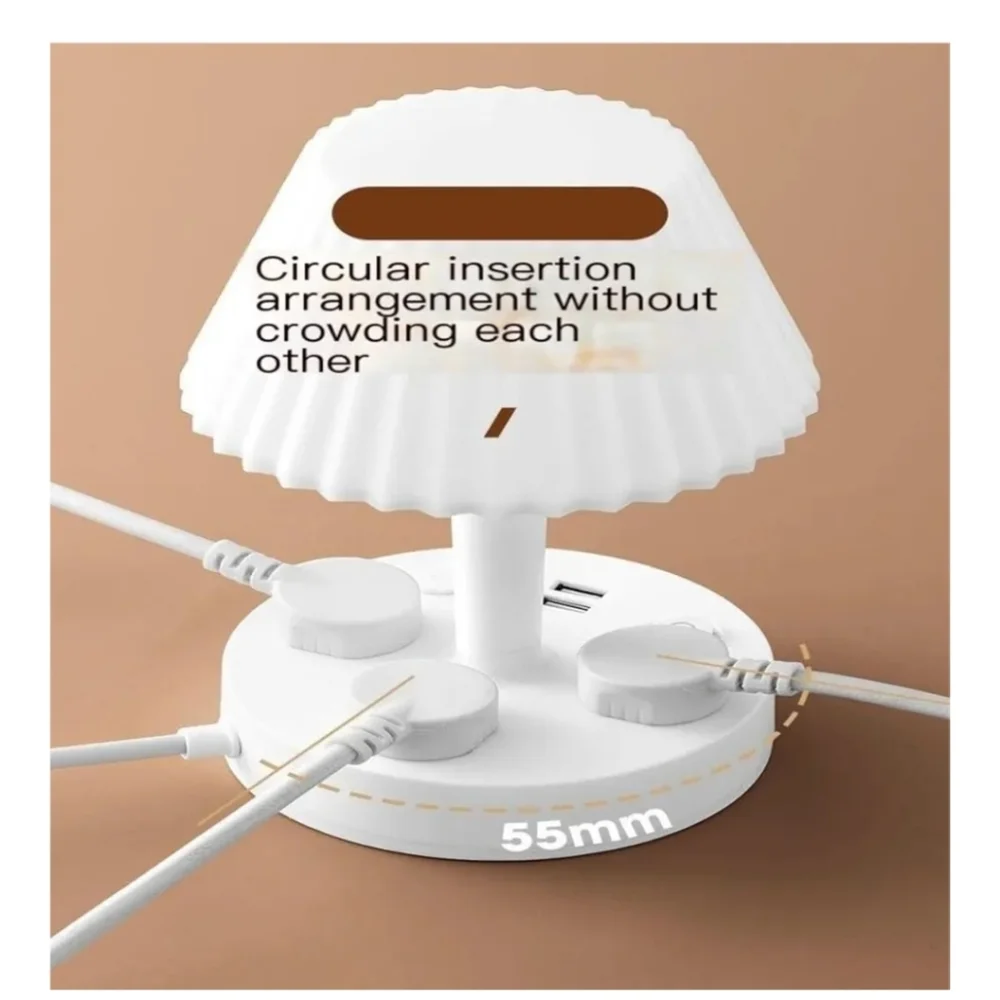 NWT Multifunctional Table Lamp Socket Integrated Eye Protection Bedside Lamp